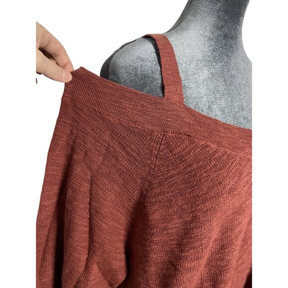 Torrid Womens Plus Size Cold Shoulder Knit Top Orange Size 4 NWT - Picture 11 of 12